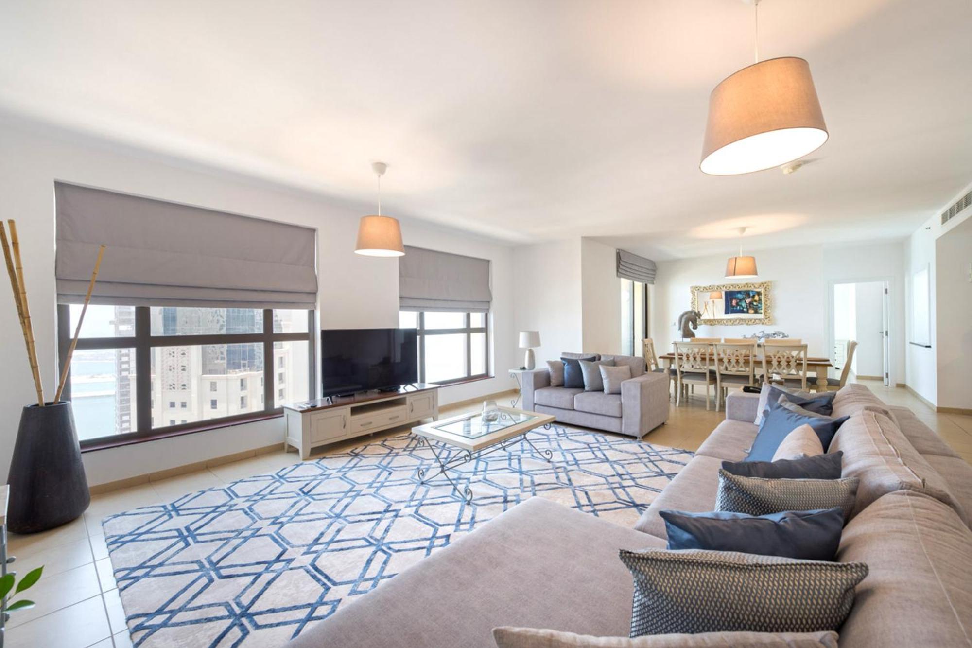 Stunning Marina&Sea View 4 Bedroom Apartment, Murjan 6 Jumeriah Beach Dubai Exterior foto